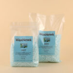 WaxNewK factory sale 1kg 2.2LB rosin free light blue glitter mint premium depilatory wax - Image 2