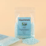 WaxNewK factory sale 1kg 2.2LB rosin free light blue glitter mint premium depilatory wax - Image 4